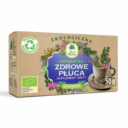 Herbatka Zdrowe Płuca EKO Suplement Diety 25x2 g - Dary Natury