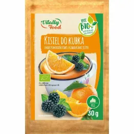Bio Kisiel do Kubka Smak Pomarańczowy z Kawałkami Jeżyn 30 g - Vitally Food