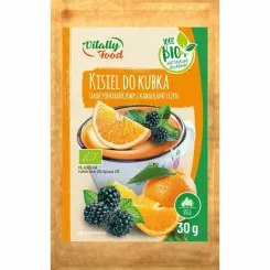 Bio Kisiel do Kubka Smak Pomarańczowy z Kawałkami Jeżyn 30 g - Vitally Food