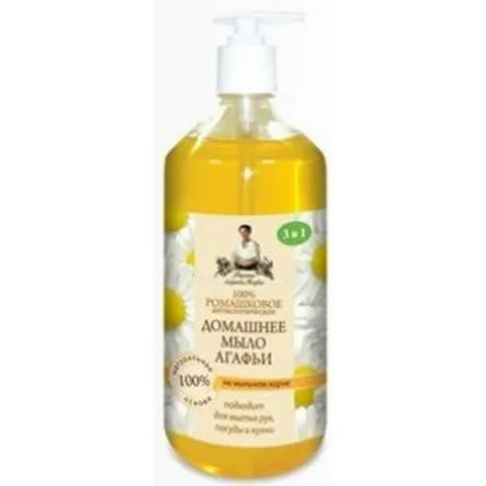 Mydło Domowe Rumiankowe Z Mydlnicą Lekarską 1 L- Receptura Babci Agafi