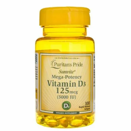 Witamina D3 5000 IU 100 Kapsułek - Puritan's Pride 