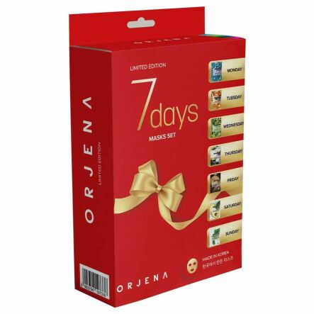 Zestaw Masek w Płachcie na 7 Dni 7x 23 ml - Orjena