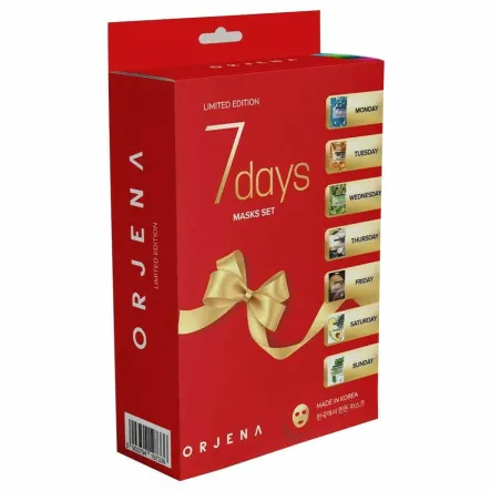 Zestaw Masek w Płachcie na 7 Dni 7x 23 ml - Orjena