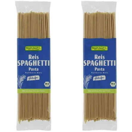 2 x Makaron Ryżowy Razowy Spaghetti Bezglutenowy Bio 250 g - Rapunzel