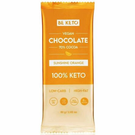 Keto Czekolada z Olejem MCT Słoneczna Pomarańcza 80 g - Beketo