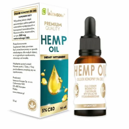 Olejek Konopny 5% CBD 10 ml - Intenson