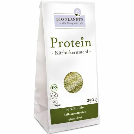 Mąka z Pestek Dyni o Wysokiej Zawartości Białka Bezglutenowa Bio 250 g Bio Planete