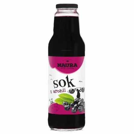 Sok z Aronii 750 ml - Naura - Przecena Krótka Data Minimalnej Trwałości