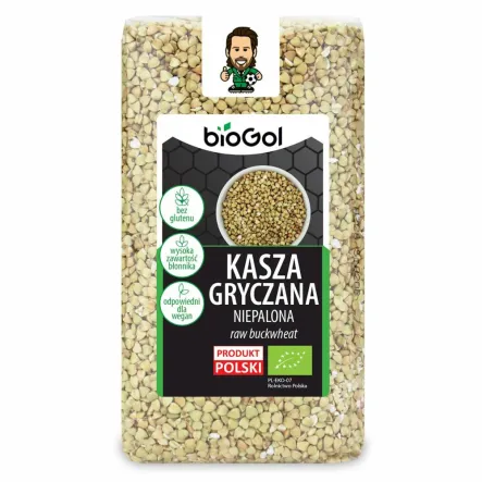 Kasza Gryczana Niepalona Bezglutenowa Bio 500 g - Biogol - Przecena Krótka Data Minimalnej Trwałości