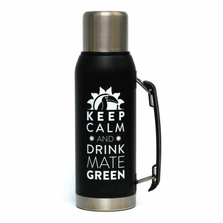 Termos Largoinox Black 1l z Logo Mate Green - Wyprzedaż