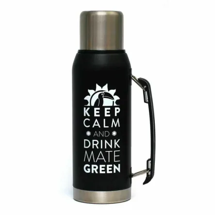 Termos Largoinox Black 1l z Logo Mate Green - Wyprzedaż