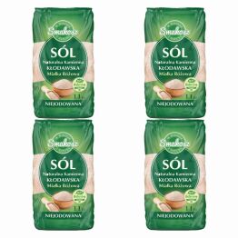 4,4 kg Sól Kłodawska Kamienna Naturalna Miałka Różowa Niejodowana 4x1,1 kg - Smakosz