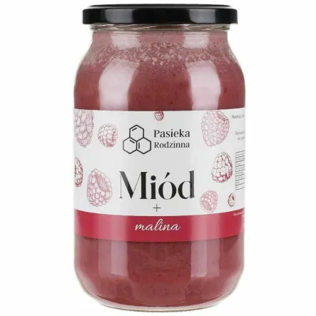 Miód z Maliną 1150 g - Pasieka Rodzinna