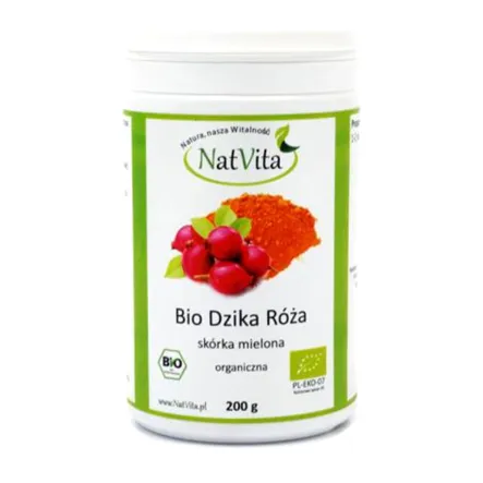 Dzika Róża Skórka Mielona Bio 200g-Natvita
