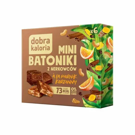 Mini Batoniki z Nerkowców a la Piernik 102 g (6x 17 g) - Dobra Kaloria