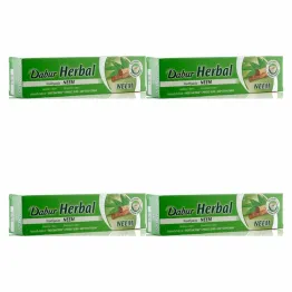 4 x Pasta do Zębów Neem z Miodlą Indyjską Bez Fluoru 100 ml - Dabur