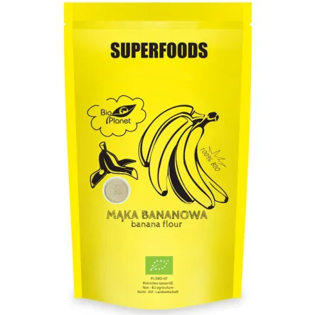 Mąka Bananowa Bio 200 g - Bio Planet - Przecena Krótka Data Minimalnej Trwałości
