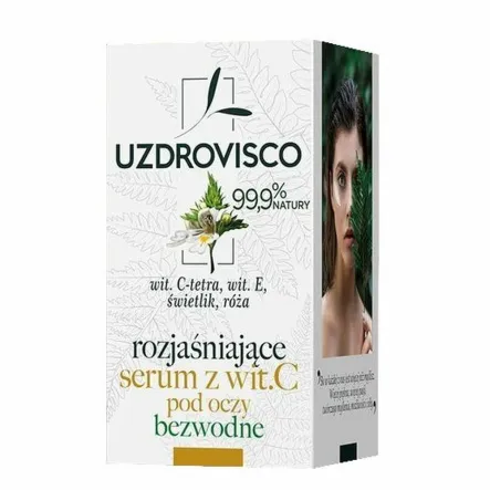 Serum Pod Oczy z Witaminą C Rozjaśniające Bezwodne 15 ml - Uzdrovisco