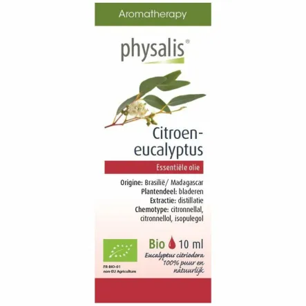 Olejek Eteryczny Eukaliptus Cytrynowy Bio 10 ml - Physalis