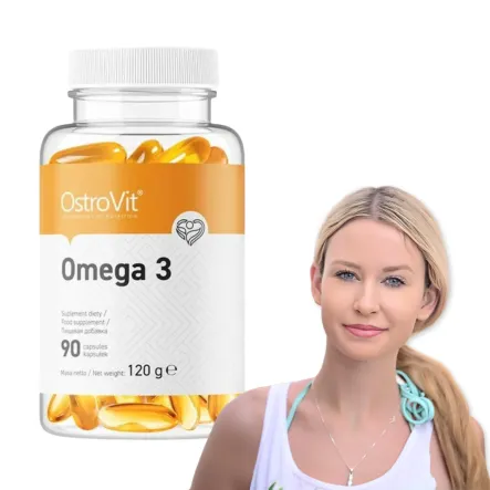 Omega 3 - 90 kapsułek - Kwasy Tłuszczowe DHA i EPA - OstroVit