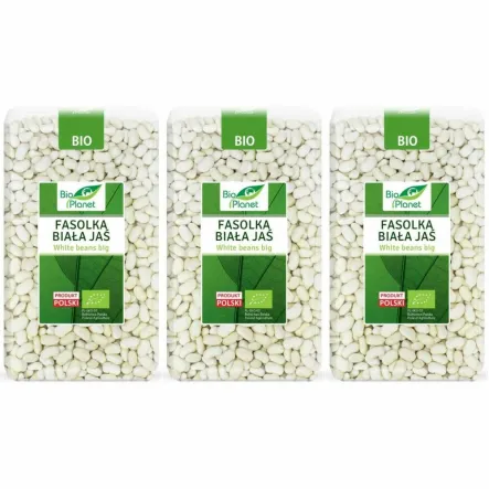 3 x Fasolka Biała Jaś Bio 1 kg - Bio Planet