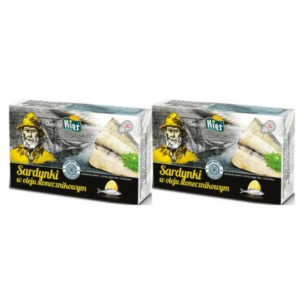 2 x Sardynki w Oleju Słonecznikowym 125 g (90 g) - Kier