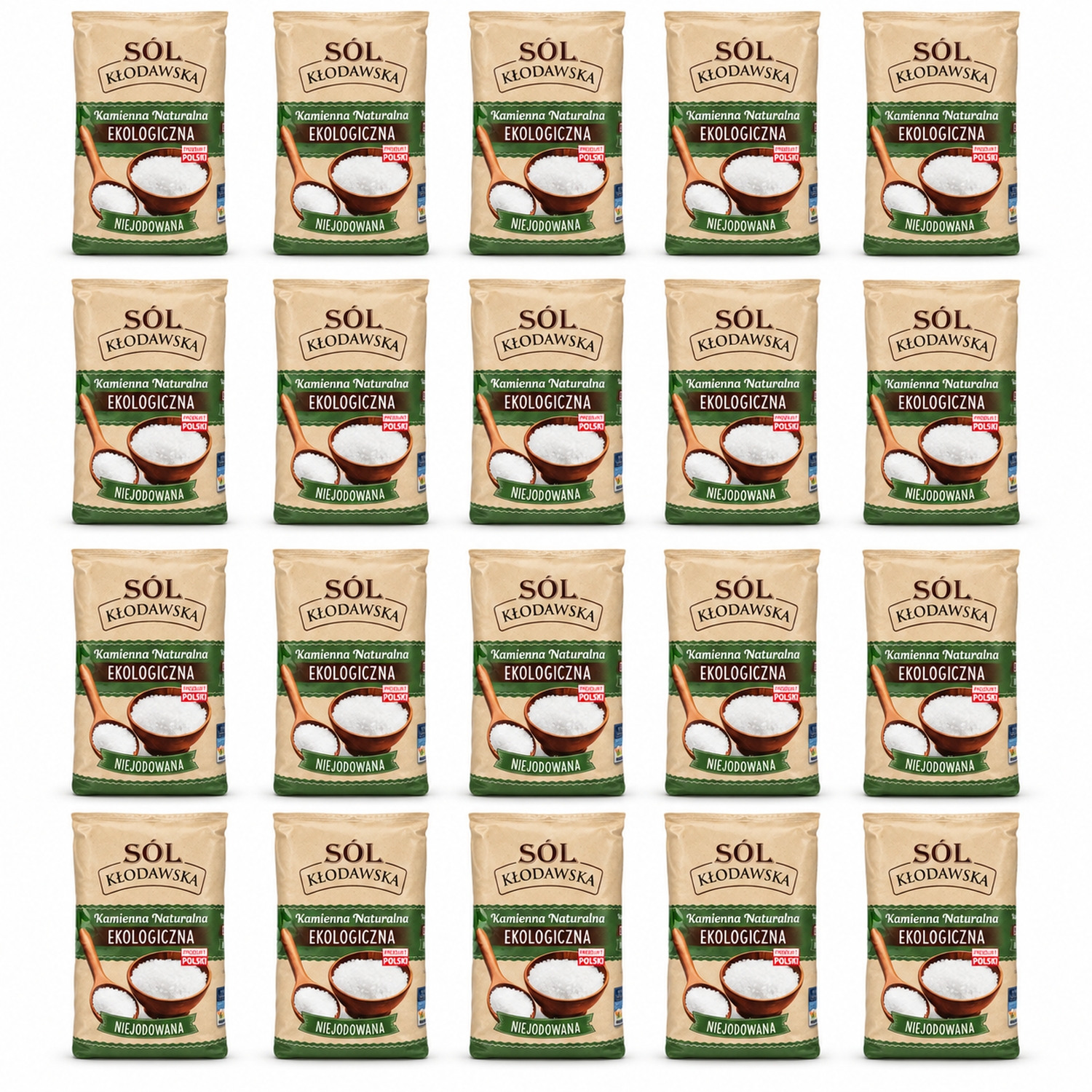 20 x Sól Kłodawska Ekologiczna Naturalna 1100 g Kopalnia Kłodawa