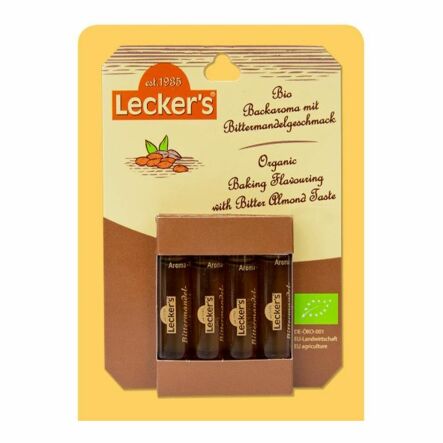 Aromat Migdałowy Bio 4 x 2 ml - Lecker's - Przecena Krótka Data Minimalnej Trwałości