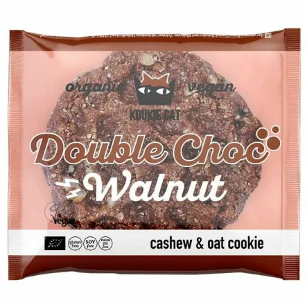 Ciastko Wegańskie z Czekoladą i Orzechami Włoskimi Bezglutenowe Bio 50 g - Kookie Cat (data: 16.09.2025)