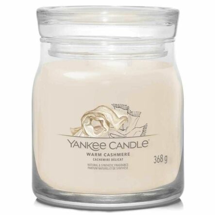 Świeca Średnia WARM CASHMERE - Wosk Sojowy 368 g - YANKEE CANDLE