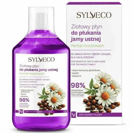 Ziołowy Płyn do Płukania Jamy Ustnej Ortodontyczny 500 ml - SYLVECO