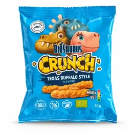 Chrupki Kukurydziane Crunch o Smaku Grillowanego Sera w Stylu Buffalo Bezglutenowe BIO 40 g - McLloyd's Biosaurus