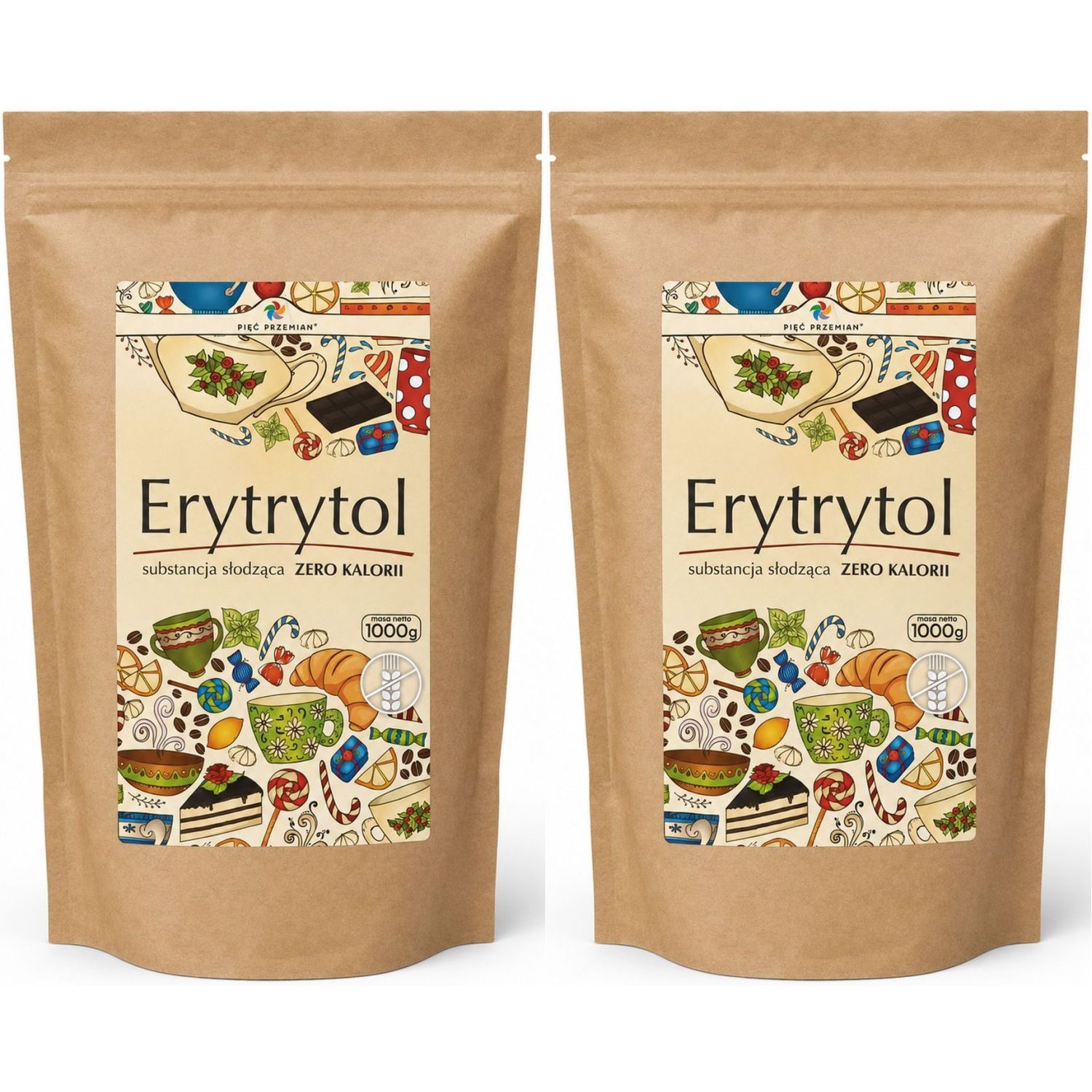 Zestaw 2 x Erytrytol 1 kg - Pięć Przemian