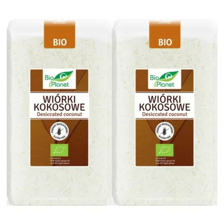 2 x Wiórki Kokosowe Bezglutenowe Bio 500 g - Bio Planet