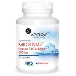 Olej z Kryla Krill Oil NKO Omega 3 500 mg 60 Kapsułek - Aliness