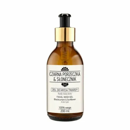 Żel do Mycia Twarzy Każdy Rodzaj Skóry Czarna Porzeczka & Słonecznik 200 ml - Nova Kosmetyki