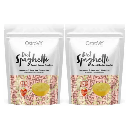 2 x Makaron Konjac Diet Spaghetti Carrot Konjac Noodles Keto Friendly 400 g (250 g) - OstroVit