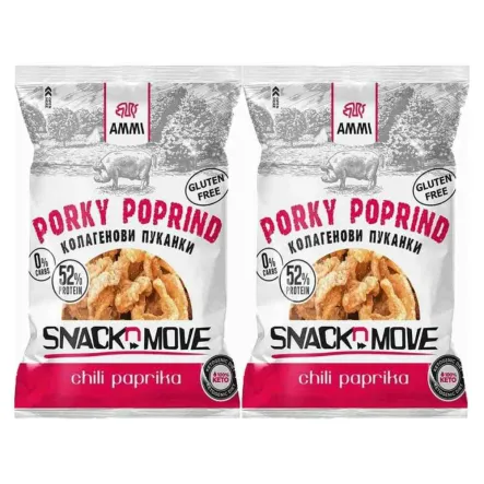 2 x Prażynki Wieprzowe Keto - Papryczka Chili 30 g - AMMI