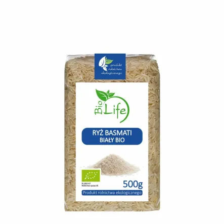 Ryż Basmati Biały Bio 500 g - Biolife Przecena Krótka Data minimalnej trwałości