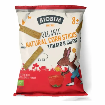 Chrupki Kukurydziane Serowo Pomidorowe z Witaminą B1 od 8 msc Bio 25 g Biobim