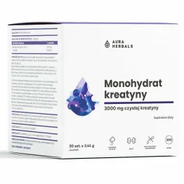 Kreatyna Monohydrat Saszetki (30x 3,41 g) - Aura Herbals