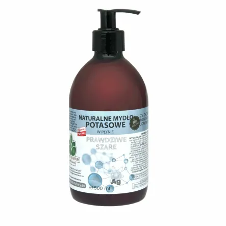 Mydło Potasowe ze Srebrem w Płynie Prawdziwe Szare 0,5 l - Mydlarnia Powrót do Natury