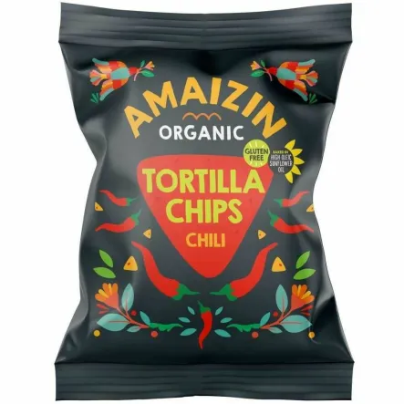 Chipsy Kukurydziane o Smaku Chili Bezglutenowe Bio 75 g - Amaizin (data: 11.06.2026)