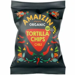 Chipsy Kukurydziane o Smaku Chili Bezglutenowe Bio 75 g - Amaizin