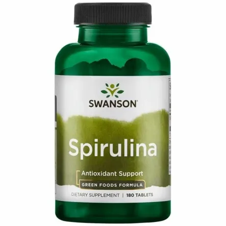 Spirulina 500 mg 180 Tabletek - Swanson - Wyprzedaż