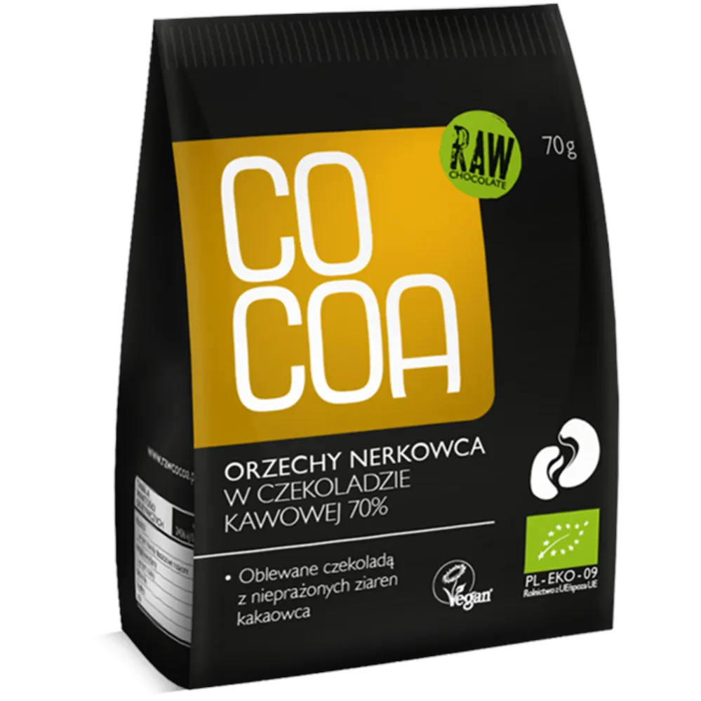 Orzechy Nerkowca w Czekoladzie Kawowej  Bio 70 g -  Cocoa