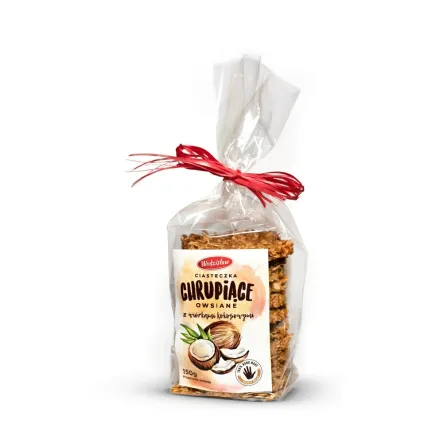 Ciasteczka Owsiane z Wiórkami Kokosowymi 150 g - Wodzisław - Przecena Krótka Data Minimalnej Trwałości