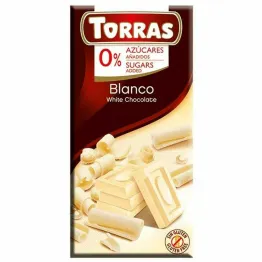 Czekolada Biała Bez Dodatku Cukru 75 g - Torras