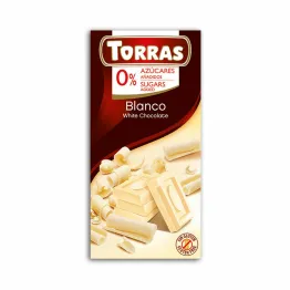 Czekolada Biała Bez Dodatku Cukru 75 g - Torras