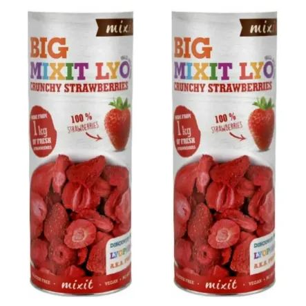 2 x Duża Chrupiąca Truskawka (Liofilizowane Truskawki) 100 g - Mixit